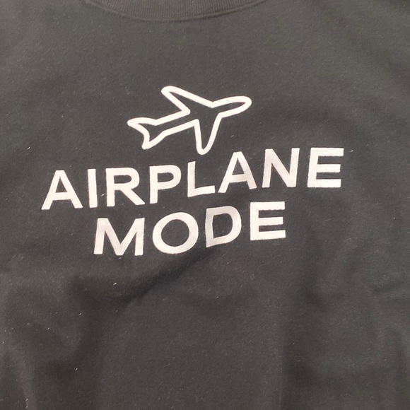 Graphic airplane mode sweatshirt. Medium great shape - Picture 3 of 4